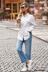 Checkmate Charm Lightweight Button-Up Jacket