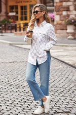 Checkmate Charm Lightweight Button-Up Jacket