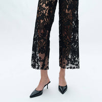 Daydream Black Denim Lace Pants