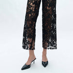 Daydream Black Denim Lace Pants