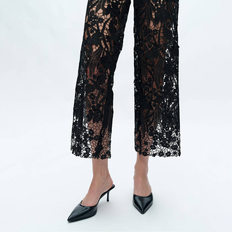 Daydream Black Denim Lace Pants