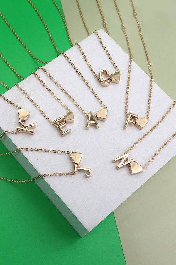 Heartfelt Initial Pendant Necklace