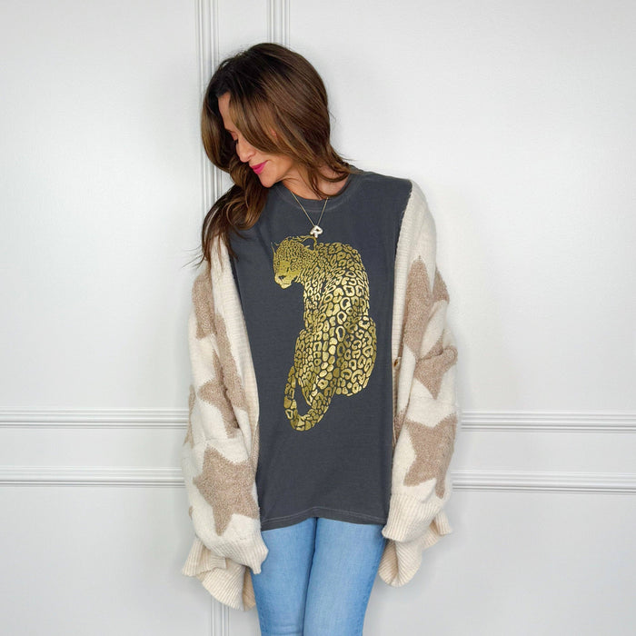 Shimmer Leopard Tee