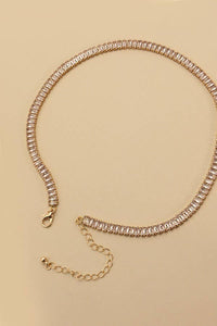 Baguette Stone Tennis Necklace