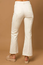 Frayed Hem Flare Jeans