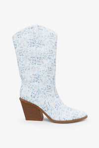 Blossom Rodeo Boots in Blue
