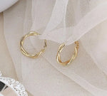 Gold Woven Hoops