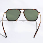 Geometric Shape Thin Frame Designed Sunglasses