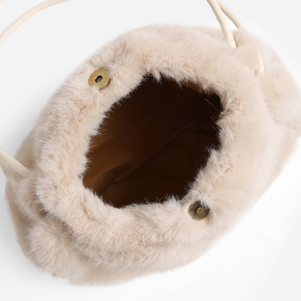Fuzzy Faux Fur Mini Shoulder Bag