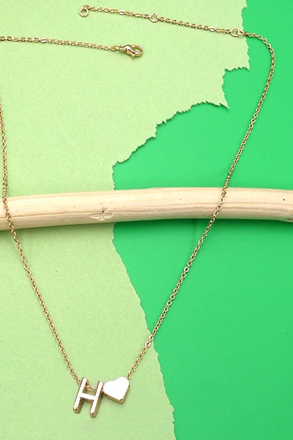 Heartfelt Initial Pendant Necklace