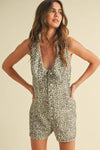 Wild Ember Denim Romper