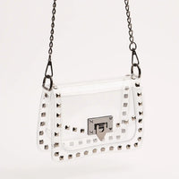 The Jackie Clear Bag in Gunmetal