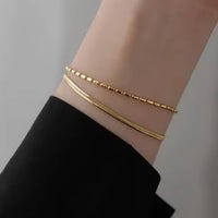 The Golden Muse Layered Bracelet