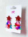 Merry and Bright Painted Tree Earrings