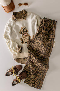 The Runway Leopard Twill Pants