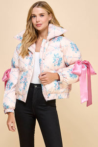 Blushing Bouquet Bow Puffer