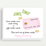 No Money Birthday Card
