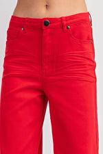 Madelyn Cropped Pants - Red