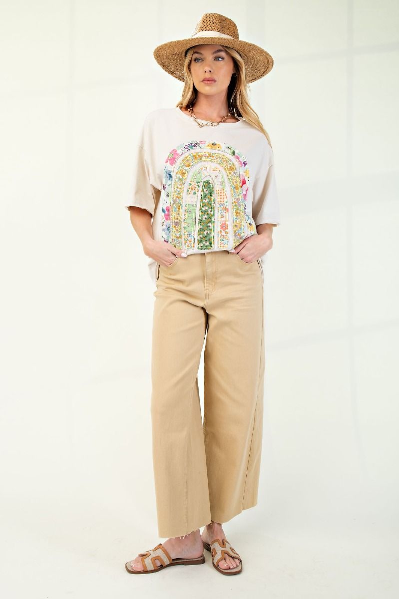 Madelyn Cropped Pants - Khaki