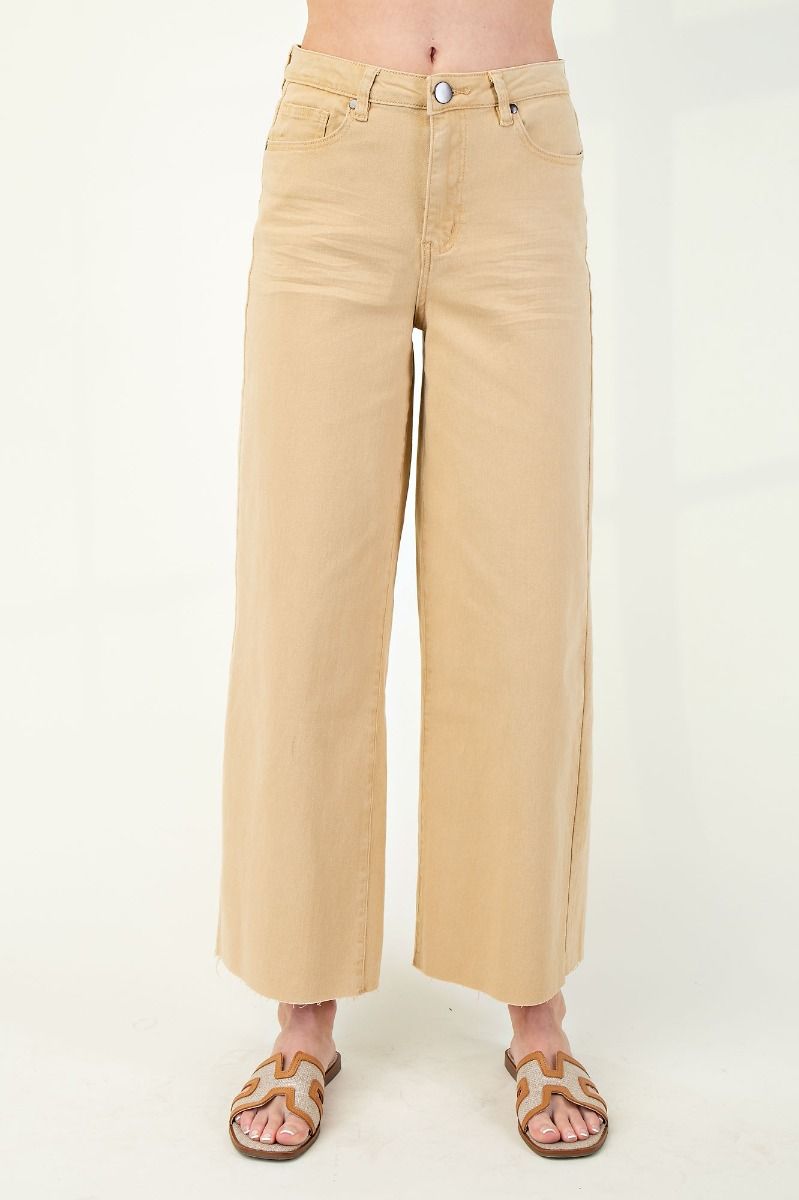 Madelyn Cropped Pants - Khaki