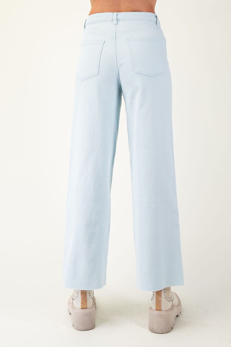 Madelyn Cropped Pants - Snow Blue