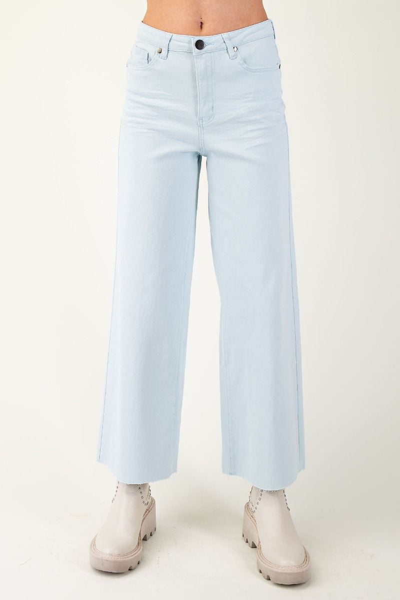 Madelyn Cropped Pants - Snow Blue