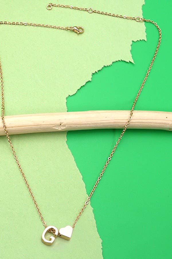 Heartfelt Initial Pendant Necklace