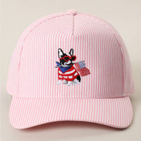 French Bulldog Seersucker Hat