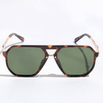 Geometric Shape Thin Frame Designed Sunglasses