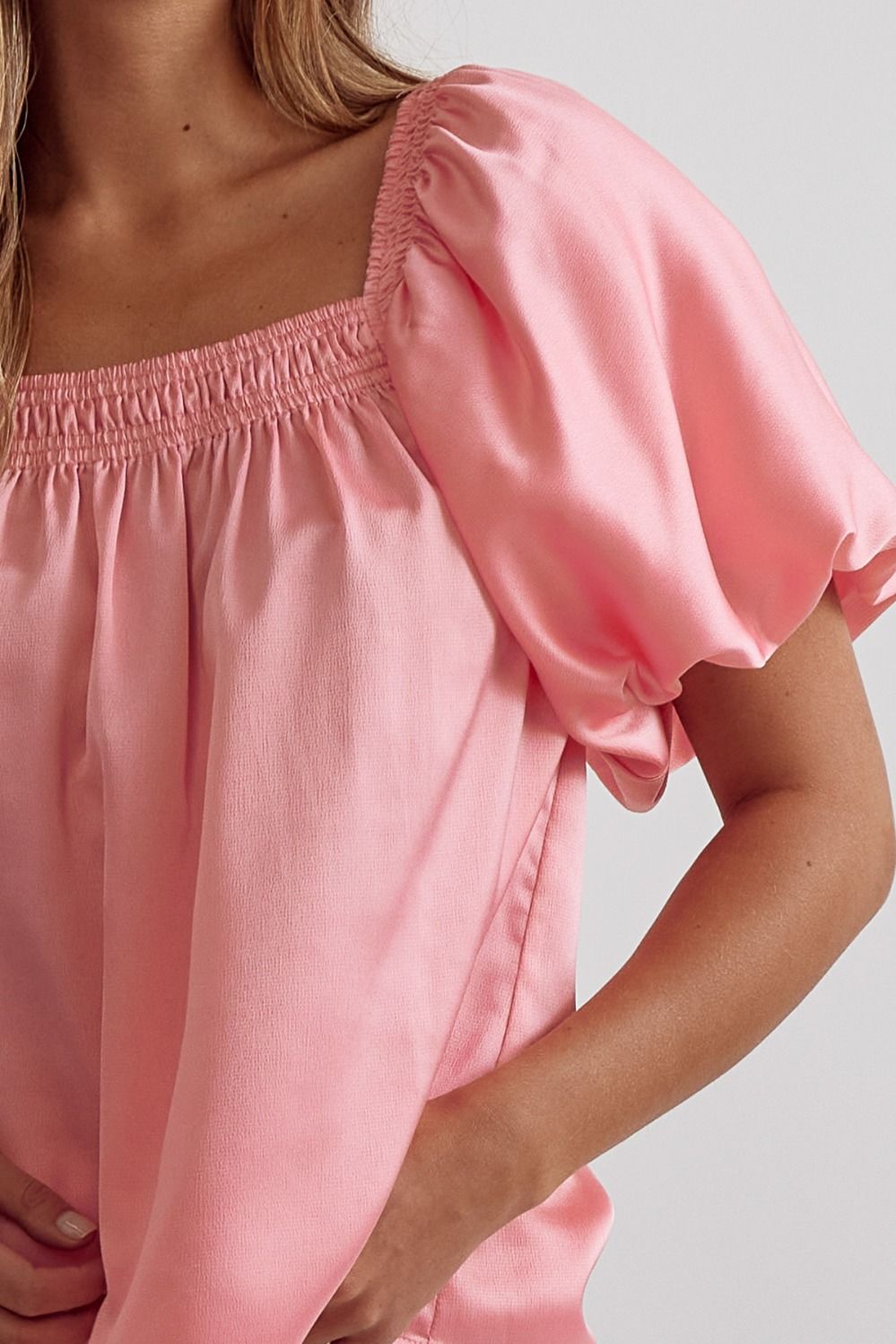 Pastel Pop Satin Blouse