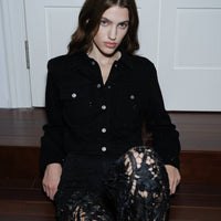 Daydream Black Denim Lace Pants