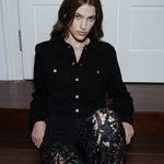Daydream Black Denim Lace Pants