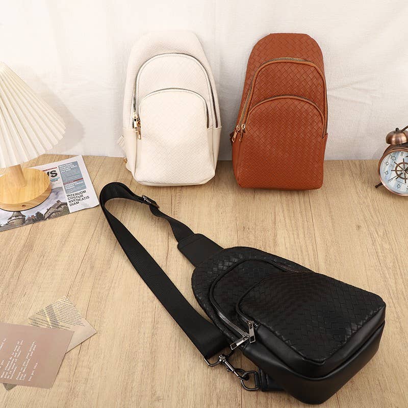 Braided Weave Crossbody Bag