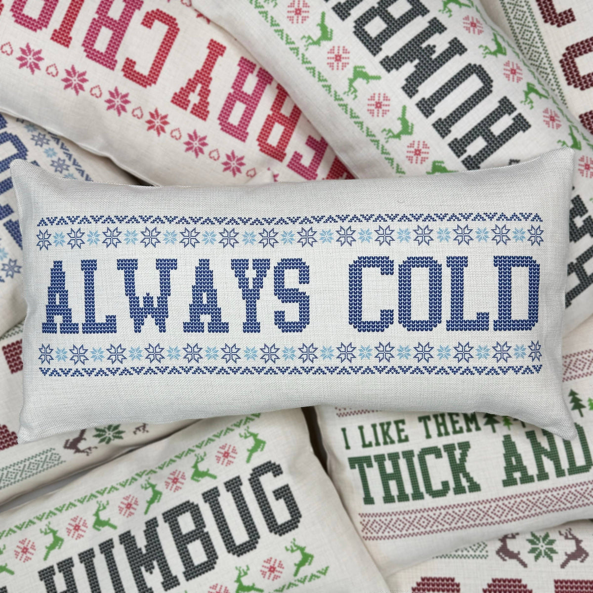 Funny Christmas Vintage Pillow