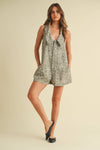Wild Ember Denim Romper
