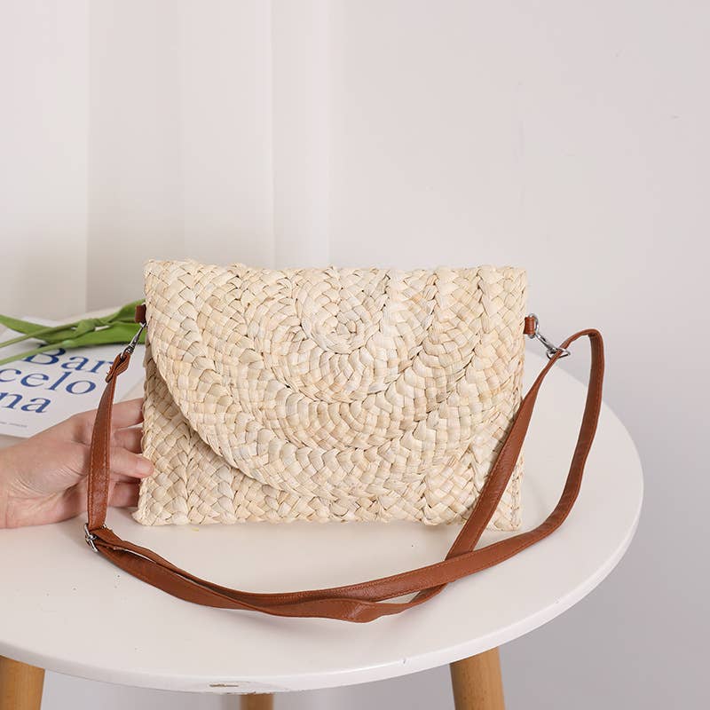 Eloise Straw Crossbody Bag