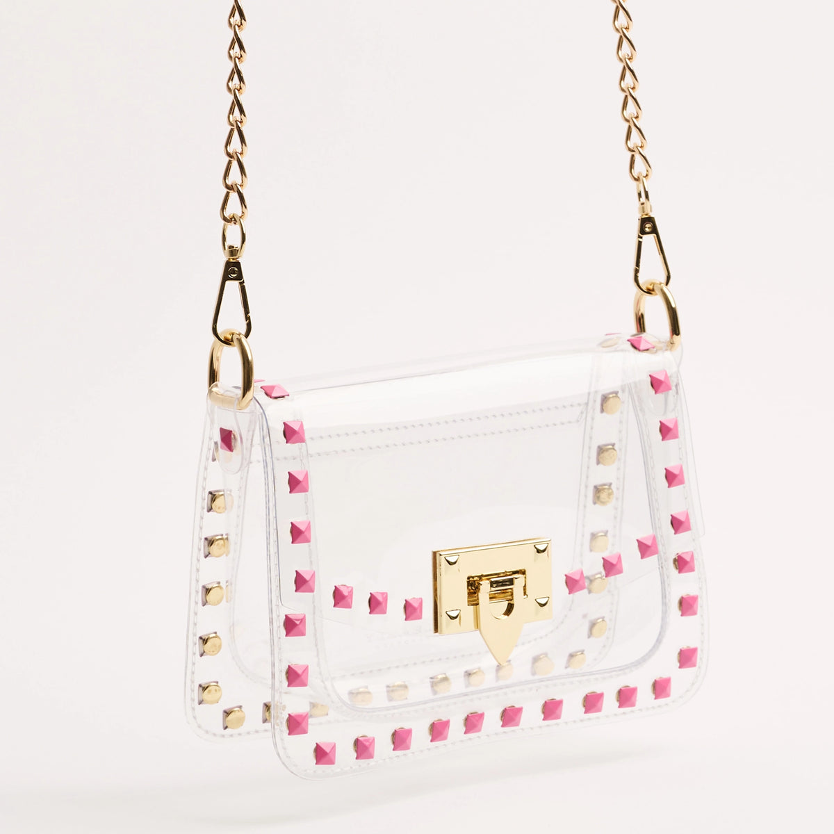 The Jackie Clear Bag in Pink