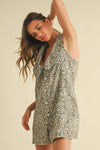 Wild Ember Denim Romper