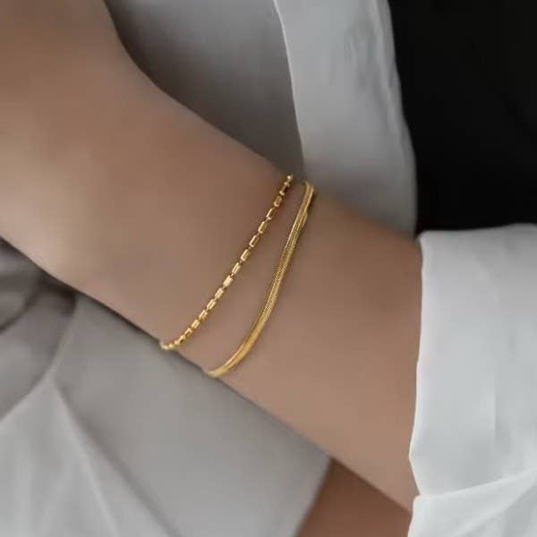 The Golden Muse Layered Bracelet
