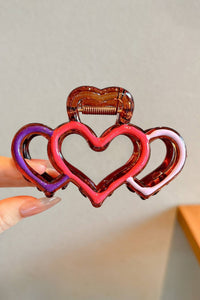 Heart Design Valentine's Day Acrylic Hair Claw Clip