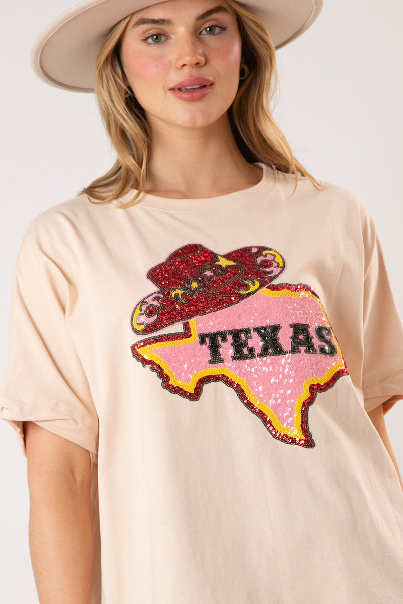 Sequin Texas Tee