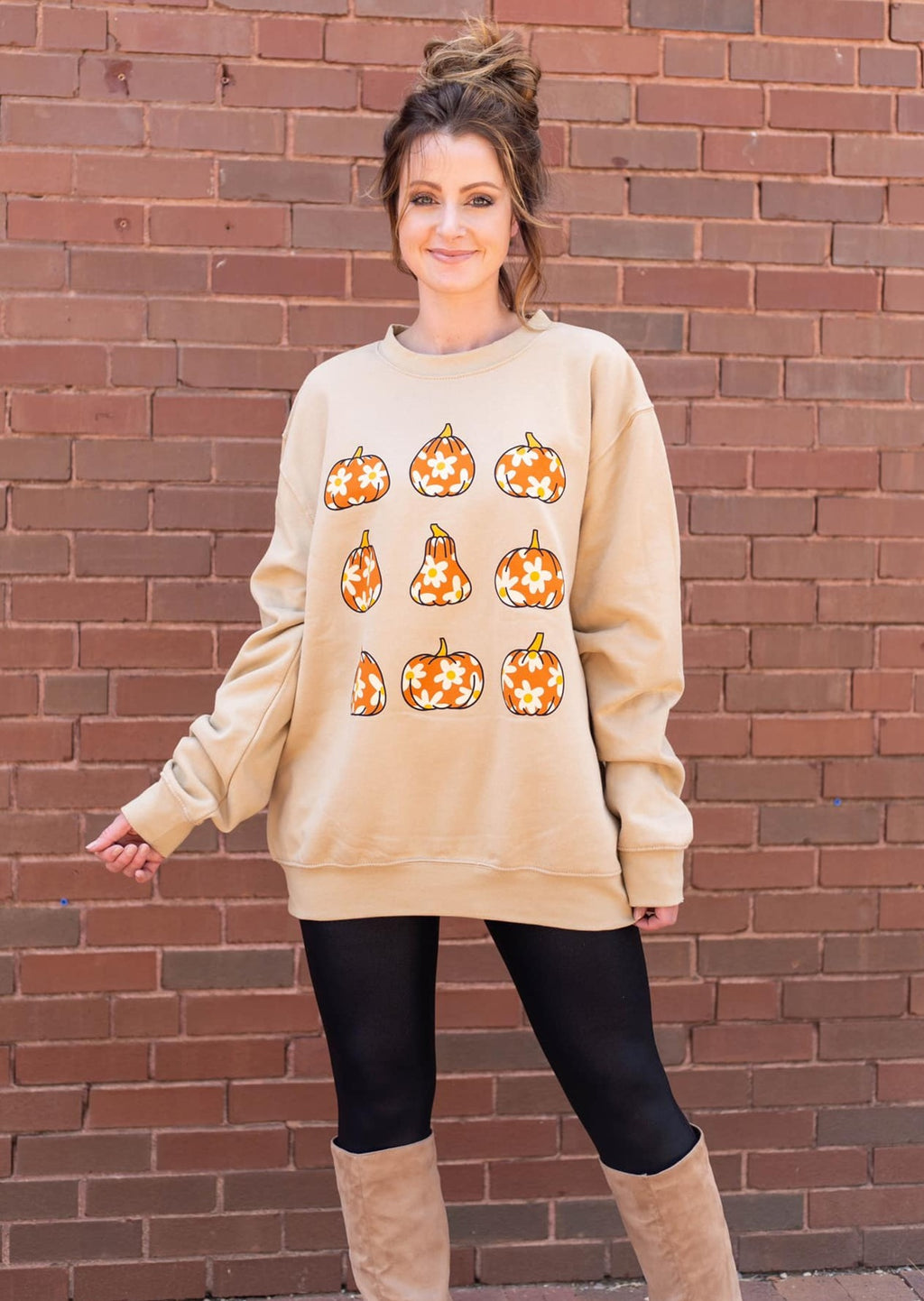 Daisy Pumpkin Sweatshirt