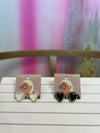 Heart Earrings with Gold Accent