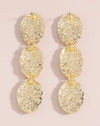 Gold & Stone Drop Earrings