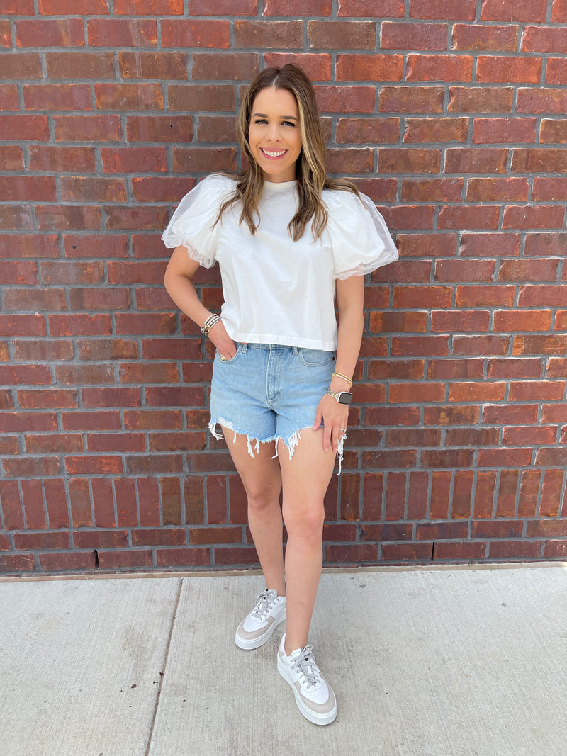 Stay Poised White Tee